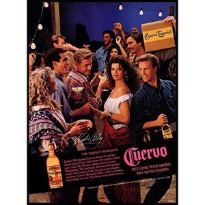 1988 Jose Cuervo Tequila Vintage Print Ad Kirstie Alley Party Dancing Wall Art